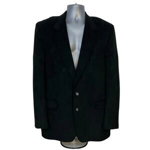 Vintage CRD Clothes Men’s Black Ultrasuede Blazer Jacket Classic Tailored 44R